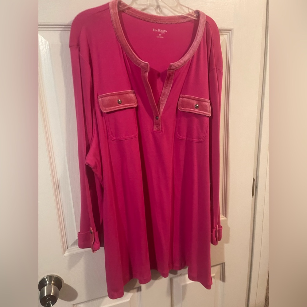 Kim Rogers shirt pink size 3X
